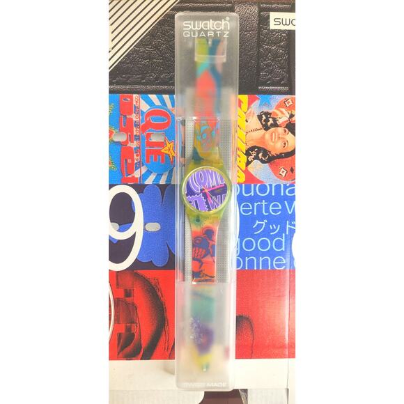 Swatch watch ROBIN GJ103 1990 Standard Gents New Old Stock with new battery - Picture 2 of 9